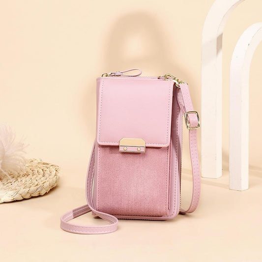Compact Locking Crossbody For Women Essentials - Pink