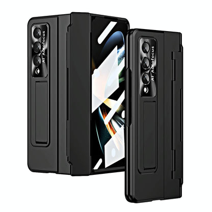 For Samsung Galaxy Z Fold4 5G Folding Case With Integrated Hinge - Champagne Gold