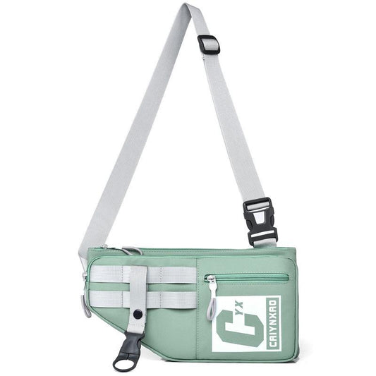 Large Sports Shoulder Bag With Multiple Pockets 2502 - Green