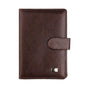 Passport & Card Holder With Buckle Clip Pu Protection - Brown
