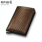 Carbon Fiber Rfid Wallet for Men - Bronzed Carbon Fiber