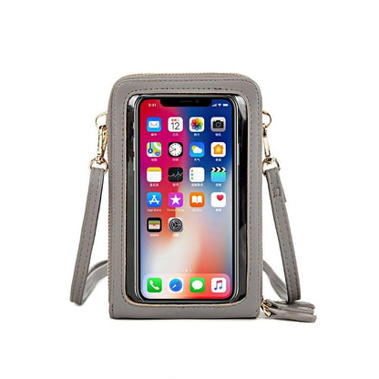 Multifunctional Touch Screen Phone Bag - Red Wine