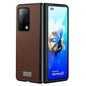 Handmade Leather Shockproof Tpu Case for Samsung Galaxy z Fold 4 - Brown