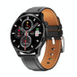 1.32 Inch Heart Rate Monitoring Smart Watch With Payment Function - Black Leather