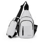 Men Oxford Cloth Chest Bag Casual Crossbody Shoulder Backpack - Light Grey