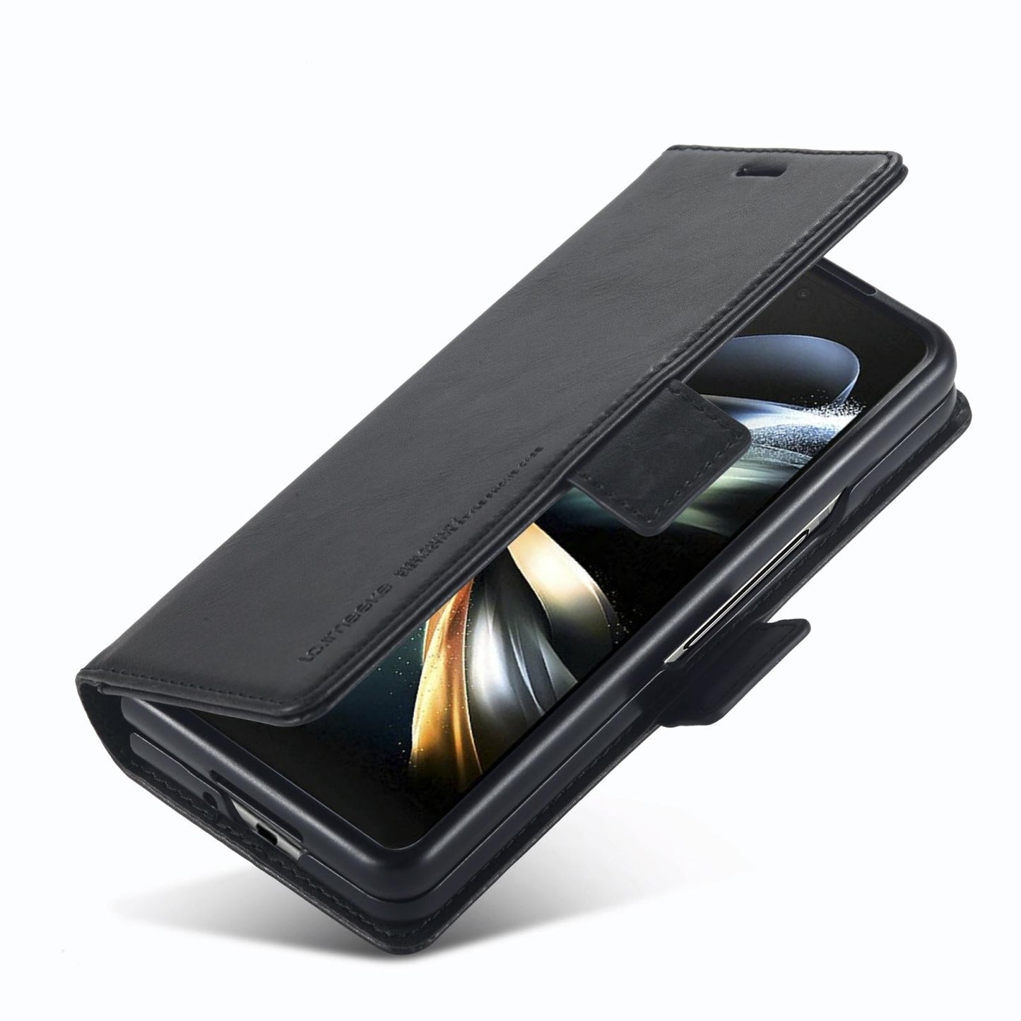 Rfid Leather Phone Case for Samsung Galaxy z Fold 4 / 5g - Secure & Stylish - Blue