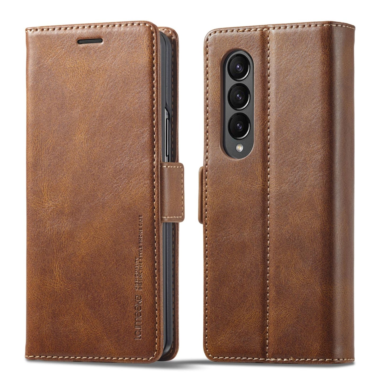 Rfid Leather Phone Case for Samsung Galaxy z Fold 4 / 5g - Secure & Stylish - Blue