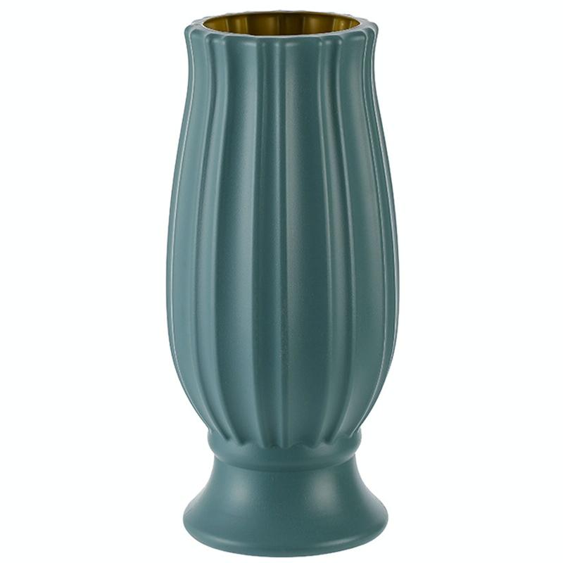Soft Dried Flower Vase Arrangement For Living Room Decor - Light Green