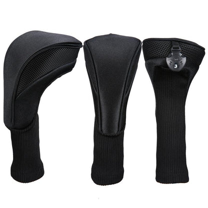3-In-1 Golf Club Head Cover - No.1 No.3 No.5 - Protective - Red