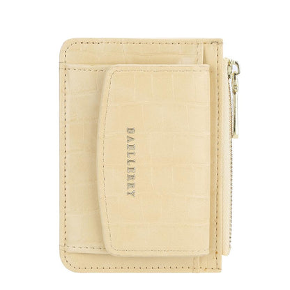 Multifunctional Crocodile Card Holder With Zipper Small Coin Purse - Green