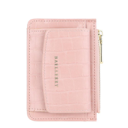 Multifunctional Crocodile Card Holder With Zipper Small Coin Purse - Green