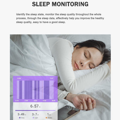 1.3 Inch Tft Screen Smart Watch Support Blood Pressure Monitoring / Sleep Monitoring - Black