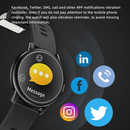 1.3 Inch Tft Screen Smart Watch Support Blood Pressure Monitoring / Sleep Monitoring - Black