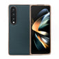 For Samsung Galaxy Z Fold4 5G Leather Phone Case - Nano Plating - Dark Green