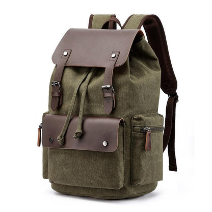 Student Canvas Backpack - Compact and Stylish - Navy