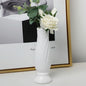 Imitation Porcelain Petal Vase For Drop-Proof Home Decor - White