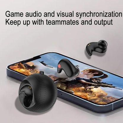 Coconut Ball Bluetooth Earphones with Charging Case - Pink