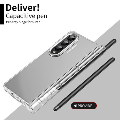 For Samsung Galaxy Z Fold4 5G Samsung Fold 4 Hinge Flip Case - Two Tone Contact Lens - Yellow