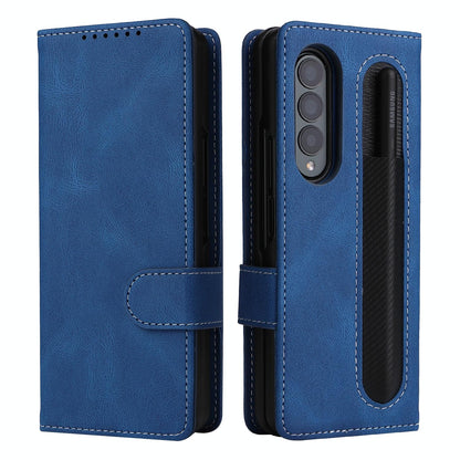 Foldable Leather Case for Samsung Galaxy z Fold 4 / 5g - Detachable - Red