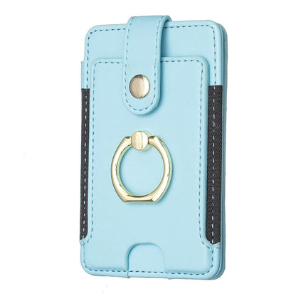 Metal Ring Card Bag Sticker For Mobile Phones - Black