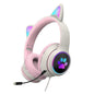 Foldable Led Headset With Mic Usb + 3.5Mm Port - Grey