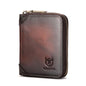 Rfid Anti Theft Cowhide Card Holder Wallet Coffee