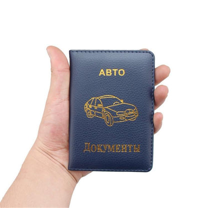 Russian Driver License Holder Genuine Leather Case - Brown