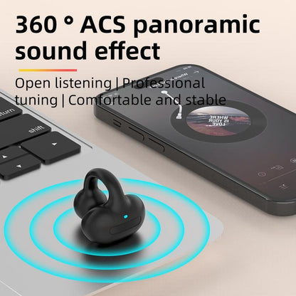 Wireless Single Ear Clip-on Bluetooth Earphone - M-s8 - Pink