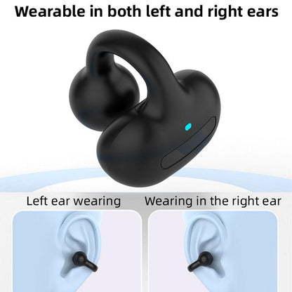 Wireless Single Ear Clip-on Bluetooth Earphone - M-s8 - Pink