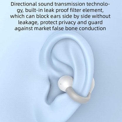 Wireless Single Ear Clip-on Bluetooth Earphone - M-s8 - Pink