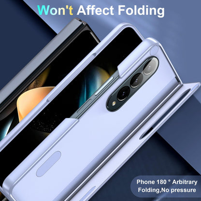 Foldable Phone Case with Holder for Samsung Galaxy z Fold 4 - Full Coverage - Pink