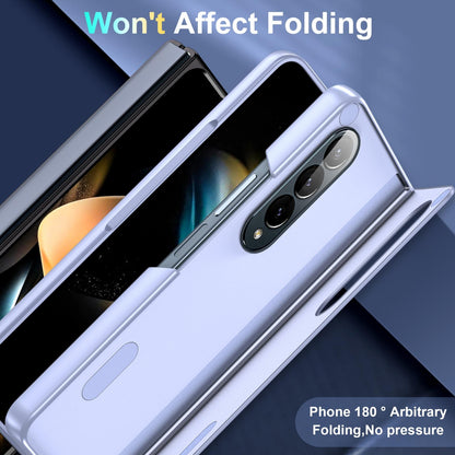 Foldable Phone Case with Holder for Samsung Galaxy z Fold 4 - Full Coverage - Pink