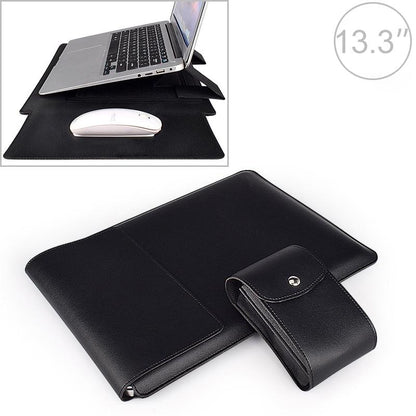 13.3 Inch Laptop Sleeve Leather Case with Small Storage Bag - Green