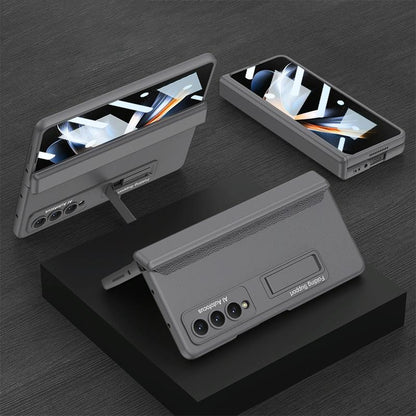 Foldable Magnetic Hinge Case for Samsung Galaxy z Fold 4 - Compact Design - Silver
