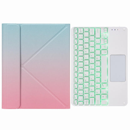 Bluetooth Keyboard Leather Case For Ipad 10.2 / Pro 10.5 - Touch Backlight Three-Fold Holder - Purple