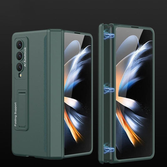 Foldable Magnetic Hinged Case for Samsung Galaxy z Fold 4 - Night Green