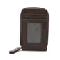 Woven Mini Coin Purse For Ladies Student Id & Card Holder - Brown