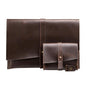Versatile Leather Laptop Bag With Cable Winder - Fits 12 Macbook Samsung Sony Dell Alienware Chuwi Asus Hp - Coffee