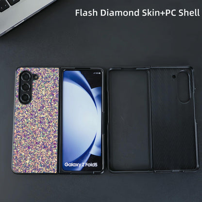 Foldable Diamond Case for Samsung Galaxy z Fold 4 - Compact and Stylish - Flash Green