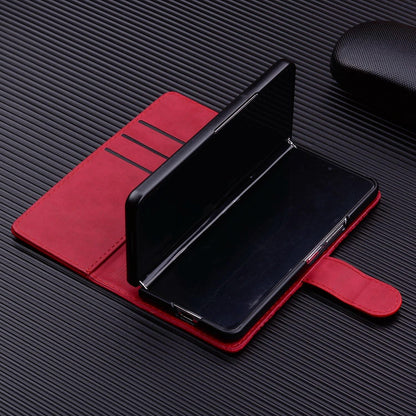 For Samsung Galaxy Z Fold4 5G Dual Fold Mandala Leather Case - Embossed Design - Pink