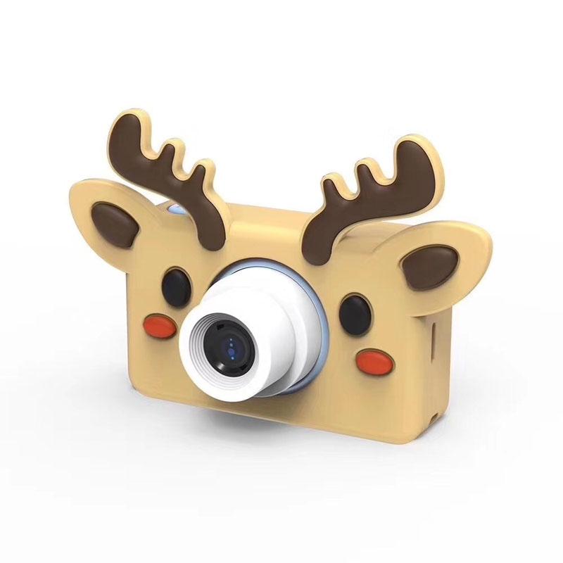 Mini Digital Sport Camera with 8.0mp Lens 2.0 Screen Elk-shaped Case & 32gb Memory for Kids