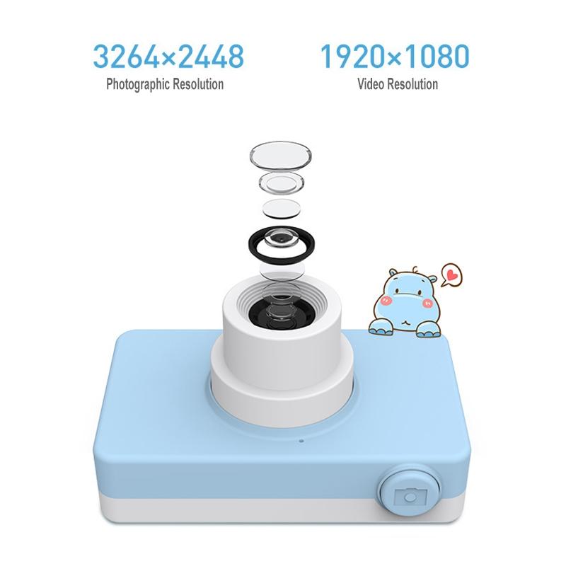 Mini Digital Sport Camera with 8.0mp Lens 2.0 Screen Elk-shaped Case & 32gb Memory for Kids