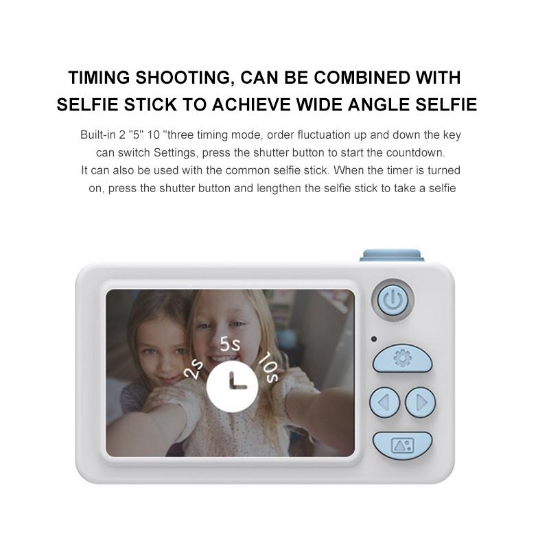 Mini Digital Sport Camera with 8.0mp Lens 2.0 Screen Elk-shaped Case & 32gb Memory for Kids