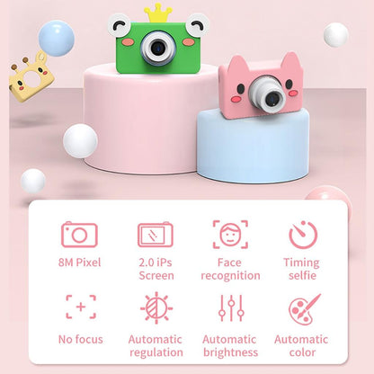 Mini Digital Sport Camera with 8.0mp Lens 2.0 Screen Elk-shaped Case & 32gb Memory for Kids