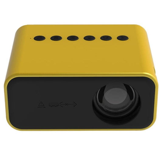 Portable Mini Home Theater Projector - 80 Lumens 1920X1080P Remote Control & Adaptor - Yellow