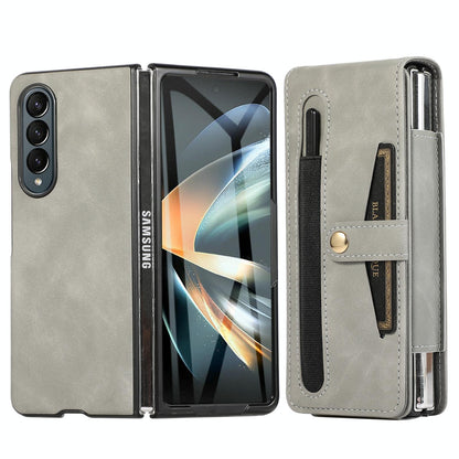 Leather Folding Phone Case for Samsung Galaxy z Fold 4 - Purple