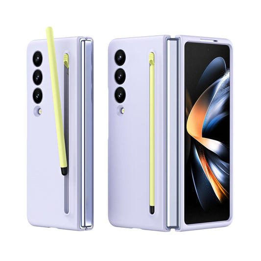 Enhanced Shockproof Phone Case for Samsung Galaxy z Fold 4 - Pen Design - Purple