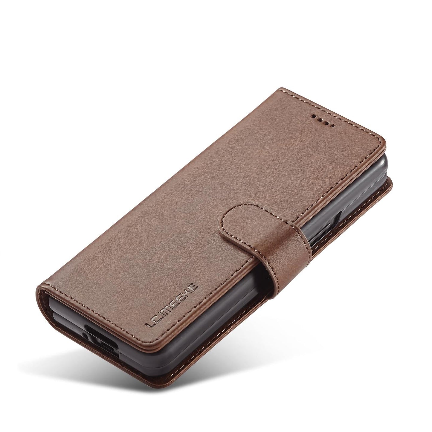 For Samsung Galaxy Z Fold4 5G Calf Leather Phone Case - Red