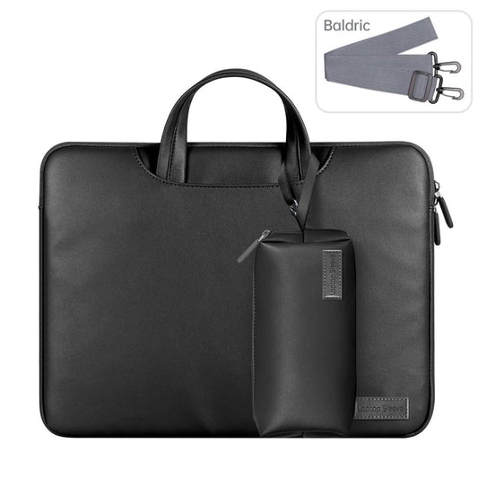 15 Inch Waterproof Laptop Bag With Power Pack And Inner Pouch - Black