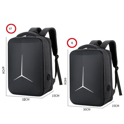 Waterproof Business Laptop Backpack With Usb Port - Multifunctional - Dark Gray - 17 Inch